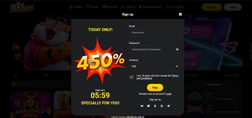 Win Diggers Casino Review: Obtain a Perk 450% approximately euro 3,000